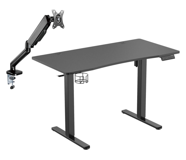 Silver Monkey Biurko elektryczne ED-120 black + UM-600 (sprężyna gazowa) - 1351459 - zdjęcie